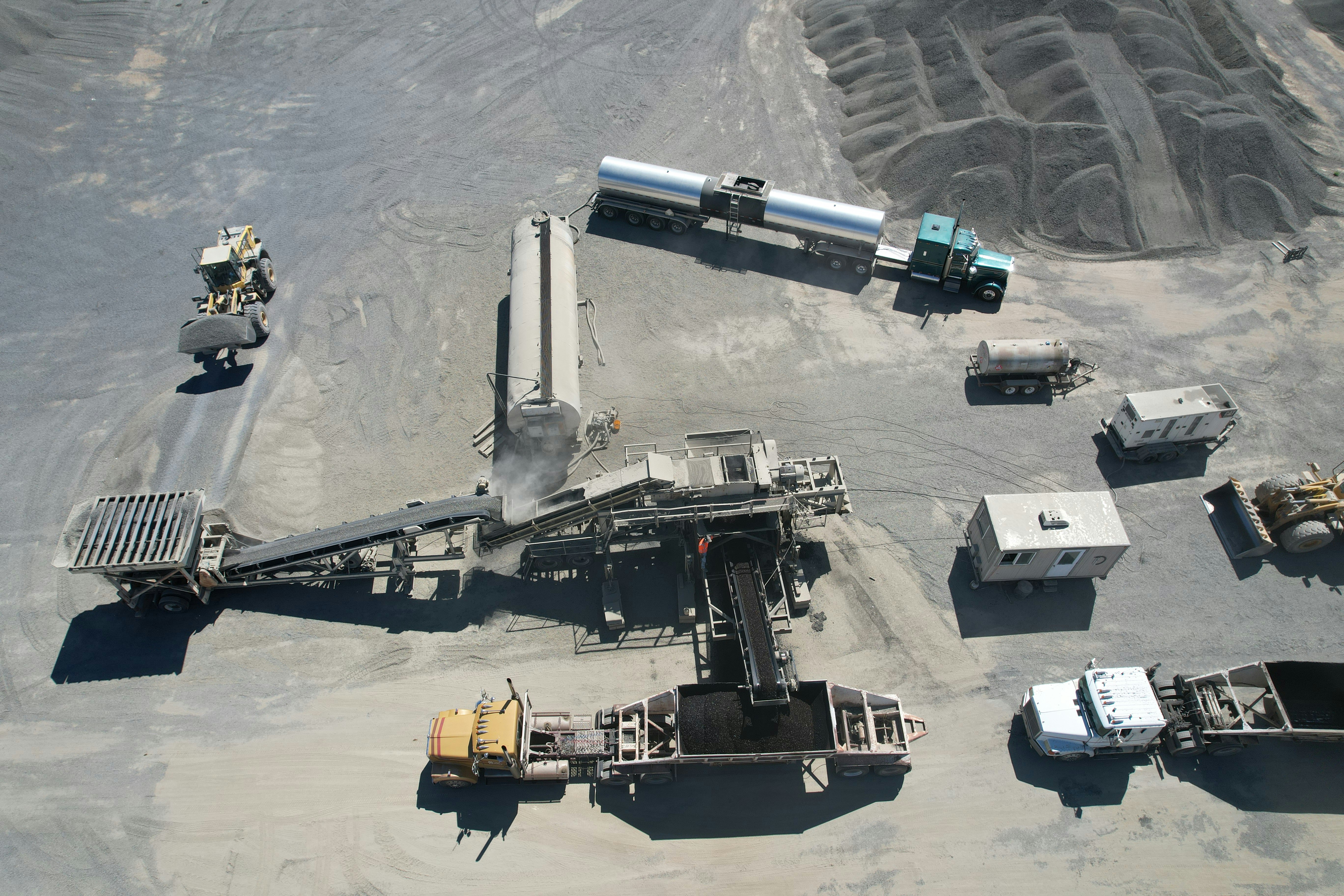 Mining trucks and quarry machinery